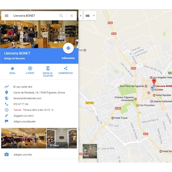 Bonet a google maps