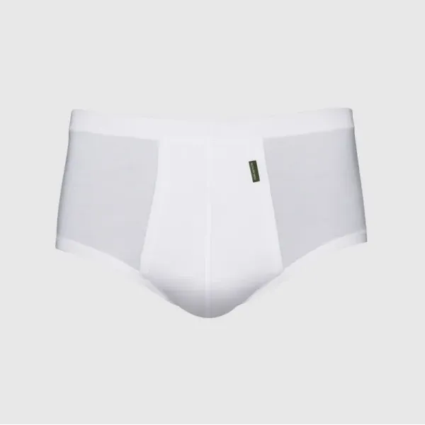 Calzoncillo slip abierto de algodón egipcio. Marca ZD. Color Blanco.