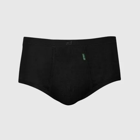 Calçotets slip oberts de cotó egipci. Marca ZD. Color Negre.