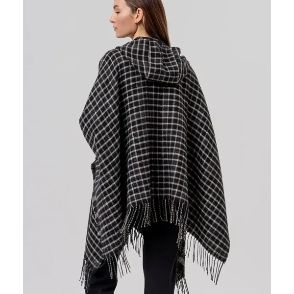 Poncho cuadros Surkana capucha 36POCA821 | BONET