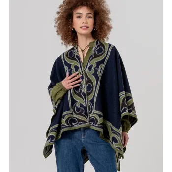 Poncho jacquard Surkana abierto 36POCO831 | BONET