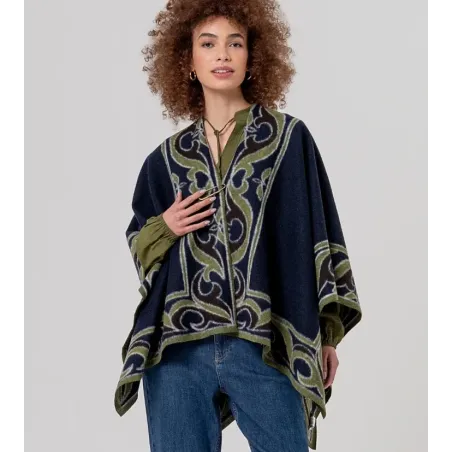 Poncho jacquard Surkana abierto 36POCO831 | BONET