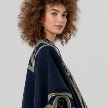 Poncho jacquard Surkana abierto 36POCO831 | BONET 2