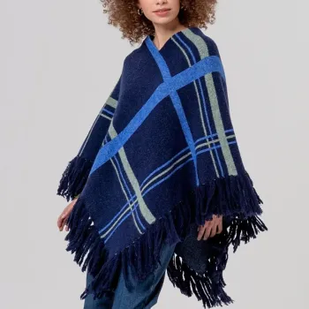 Poncho cuadros Surkana jacquard 36POJA831 | BONET 2