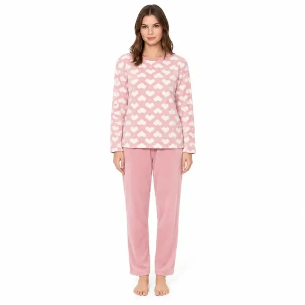 Pijama terciopelo Barandi Nani corazones | BONET