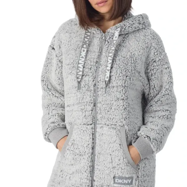 Bata polar con capucha DKNY YI30127 | BONET
