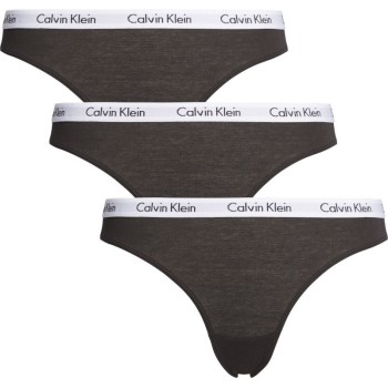 Pack 3 Bragas Slip Calvin Klein QD3588E Black