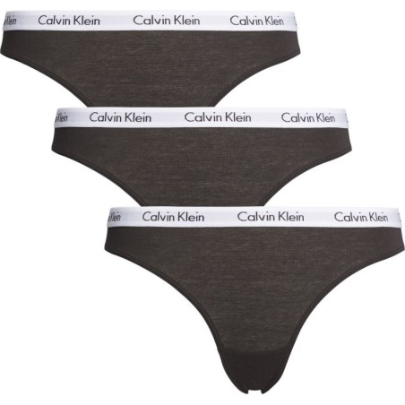 Pack 3 Bragas Slip Calvin Klein QD3588E Black